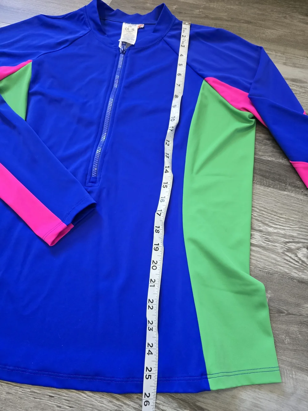Boden Colorblock Swim Top Rash Guard 16-18